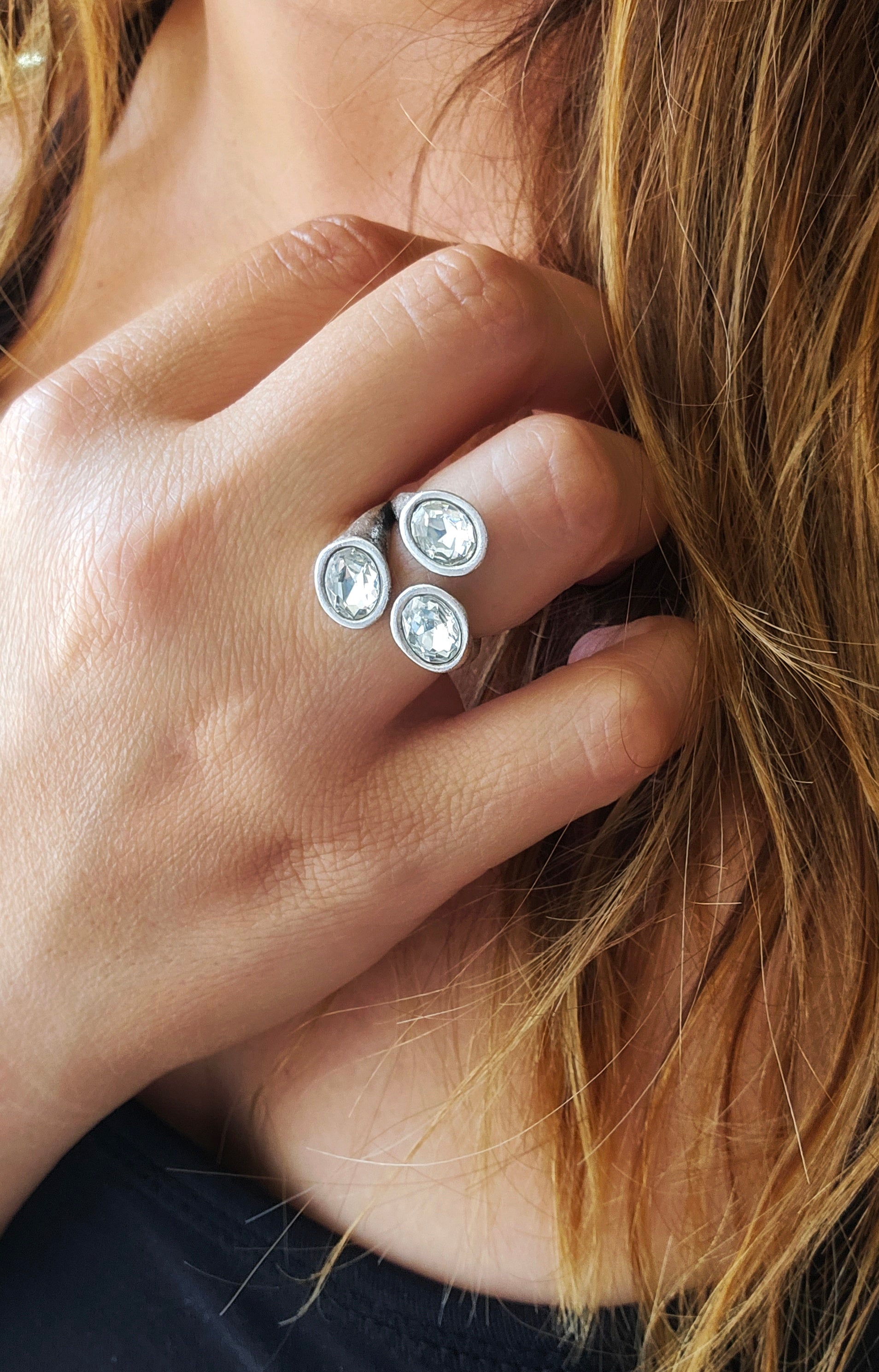 Triple Radiance Adjustable Ring