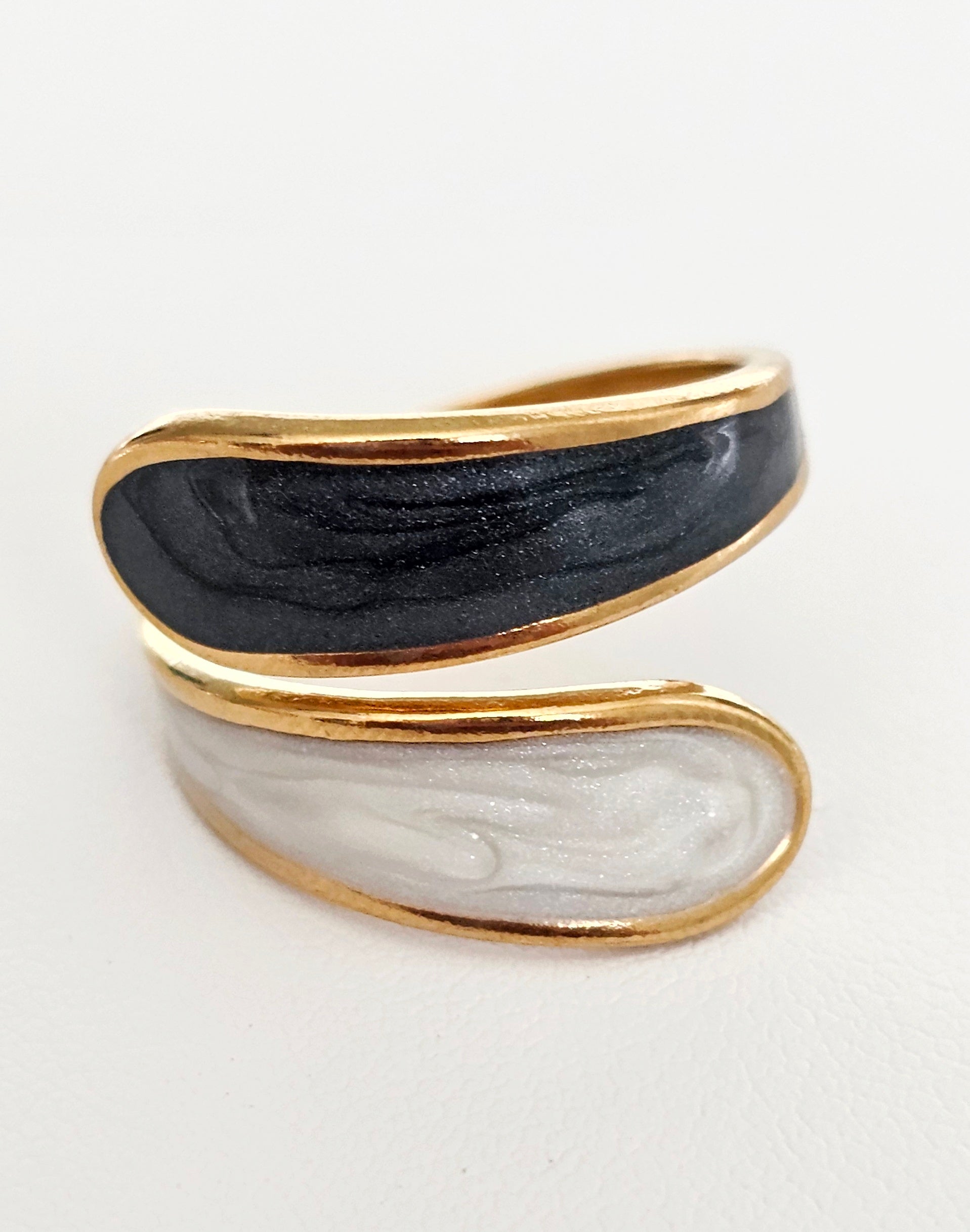 Celestial Enamel Adjustable Ring - Two Tones