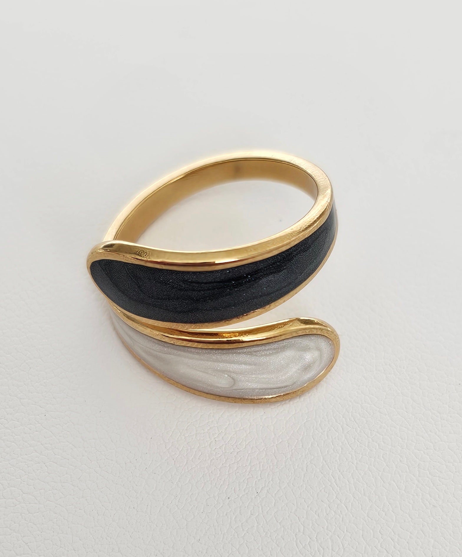 Celestial Enamel Adjustable Ring - Two Tones