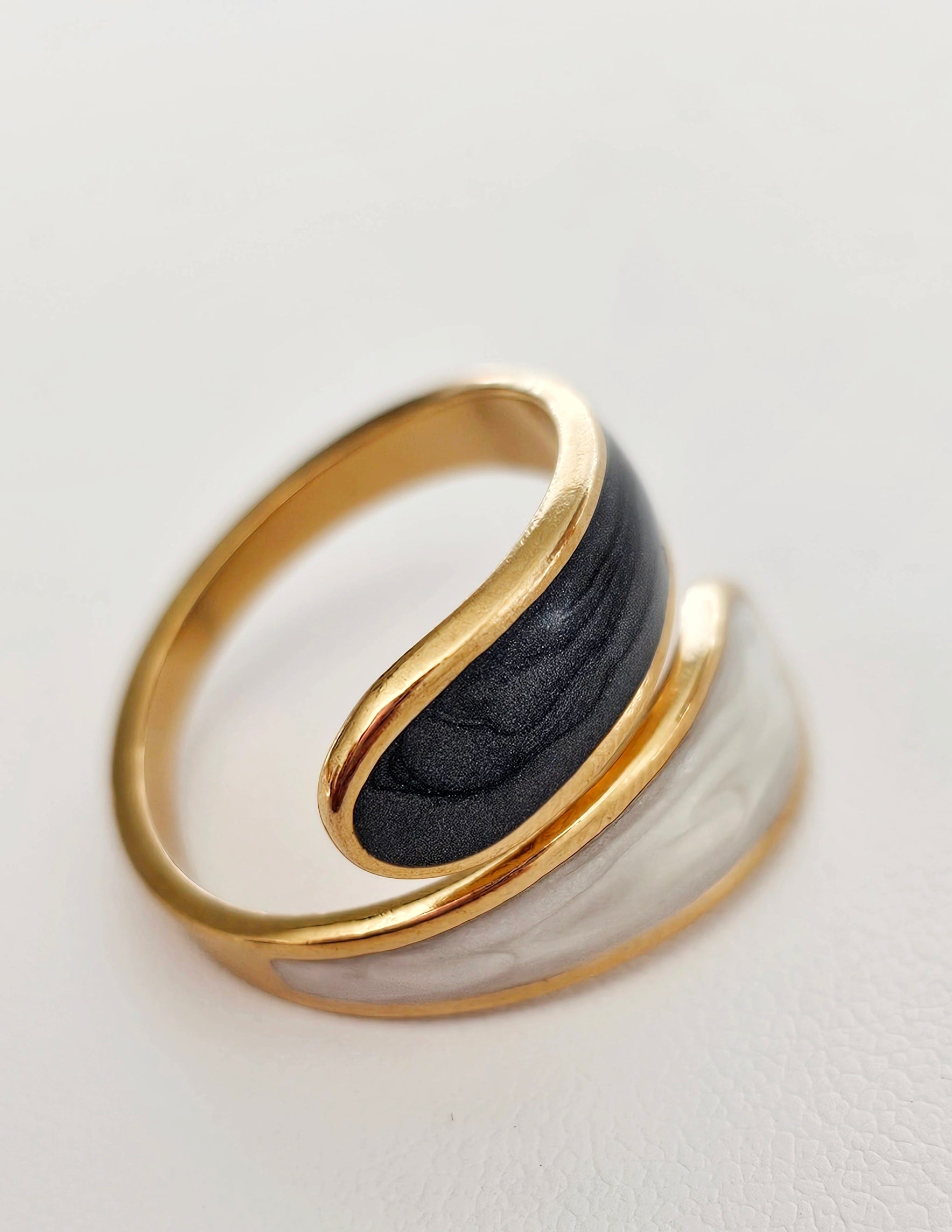 Celestial Enamel Adjustable Ring - Two Tones