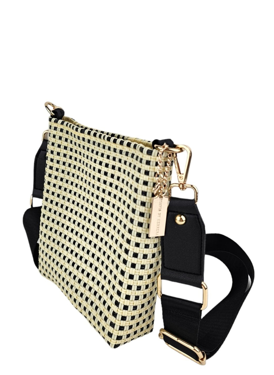 Milano Slim Crossbody Bag - Ivory Black