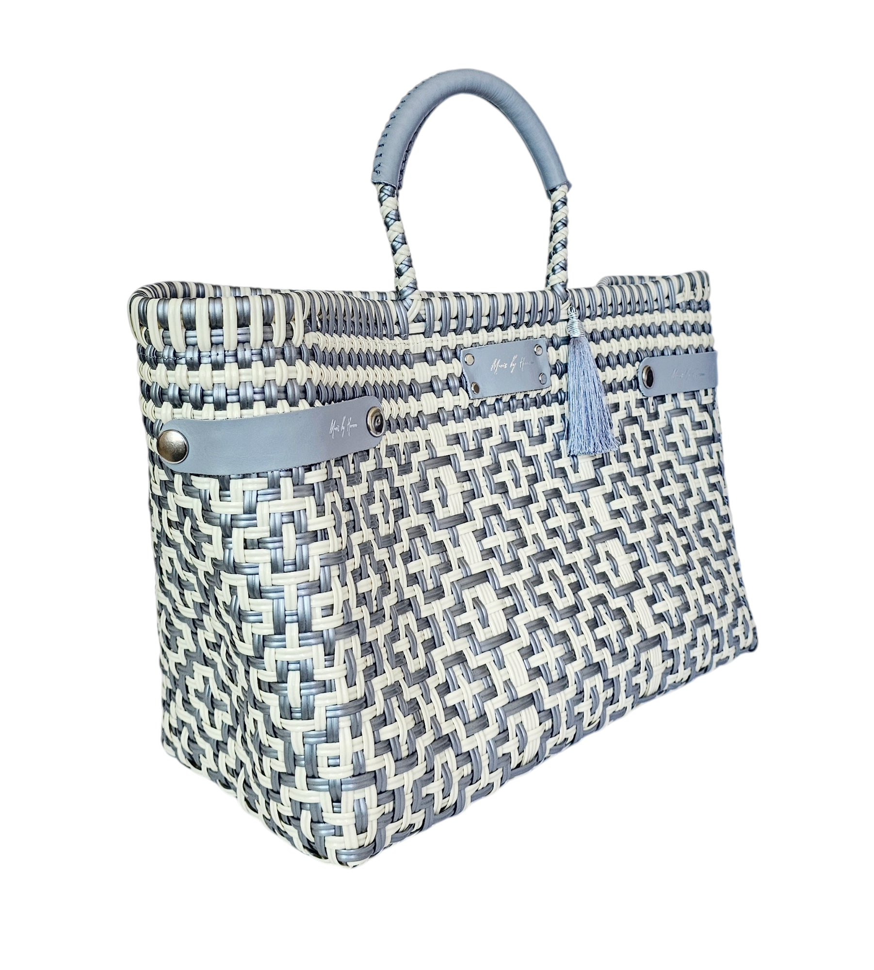 Less Pollution Convertible Handbag- Ivory Silver