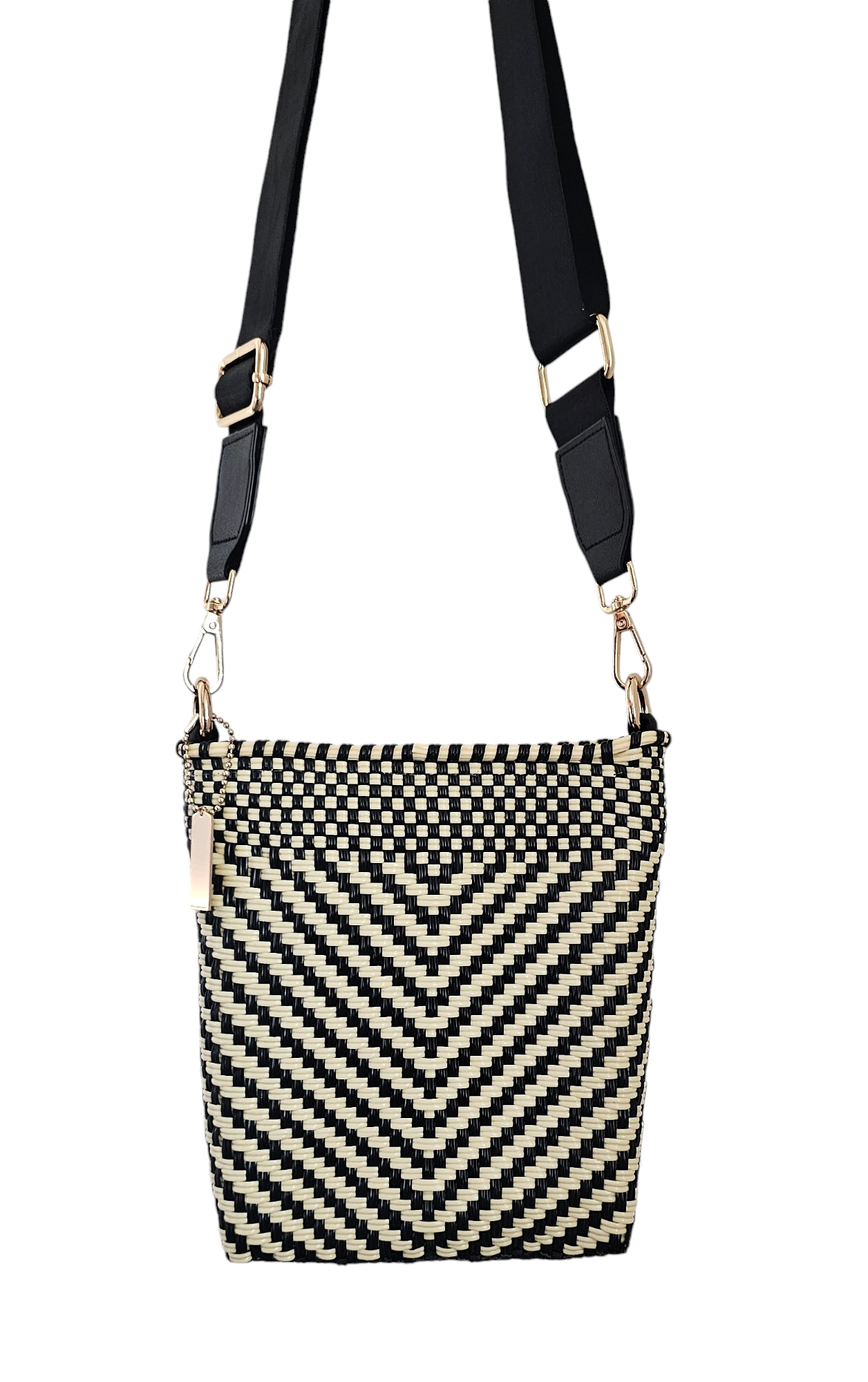 Milano Slim Crossbody Bag - Luxe Ivory Black