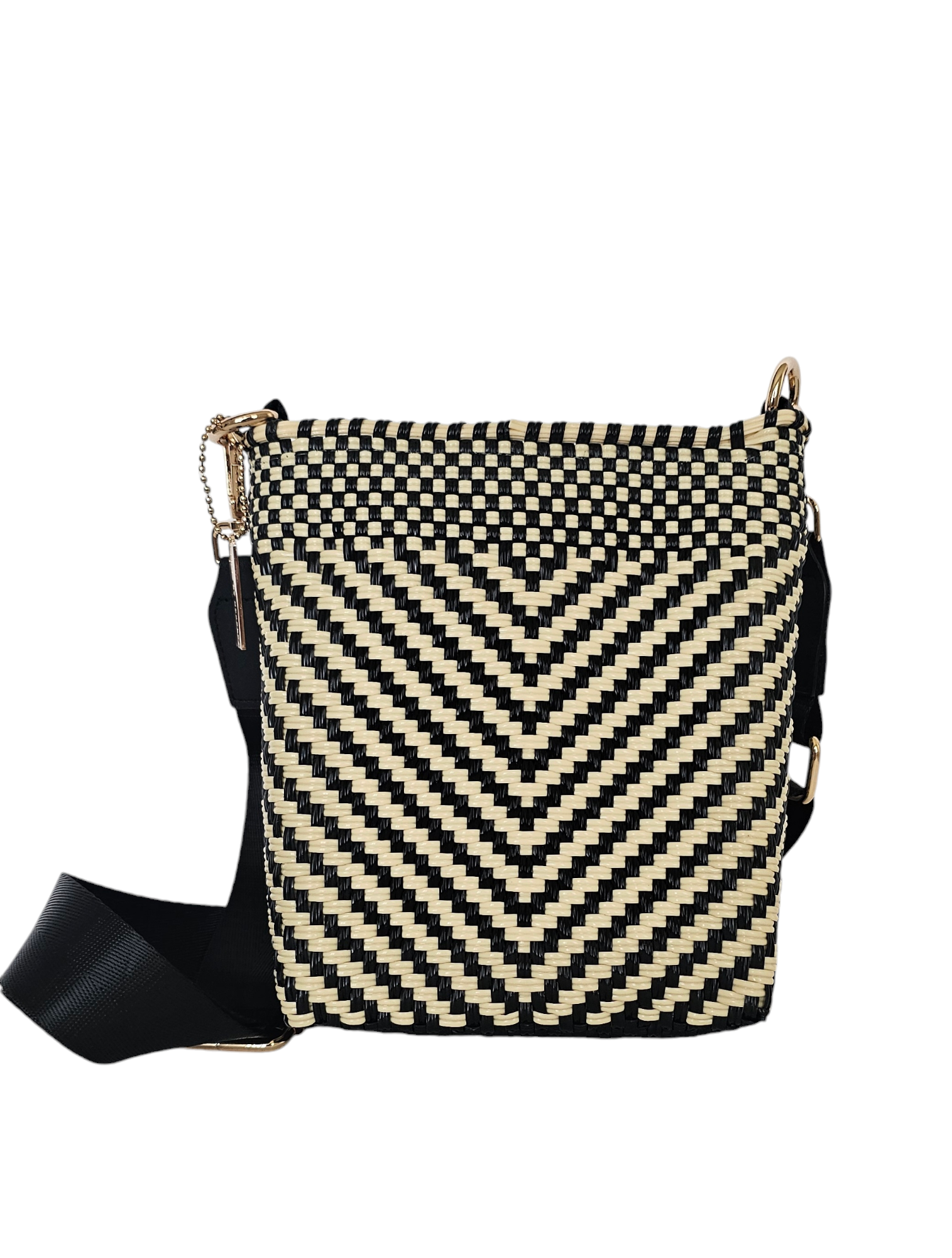 Milano Slim Crossbody Bag - Luxe Ivory Black