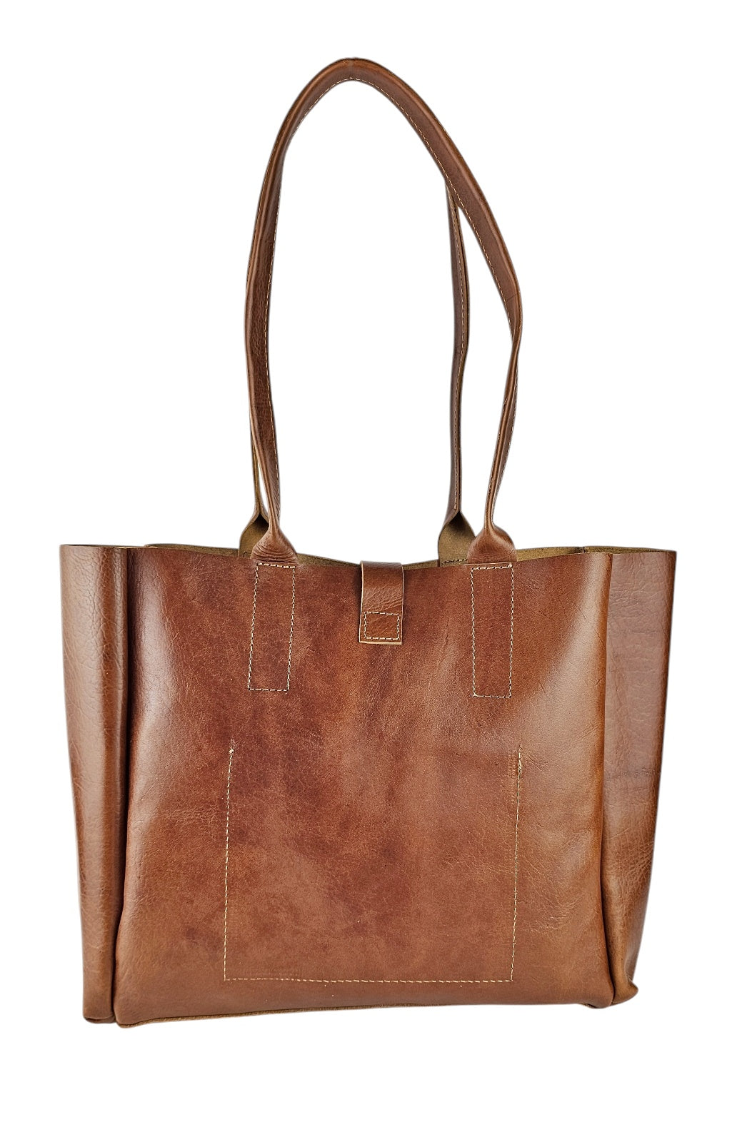 The Elara Tote Bag - Cognac Brown