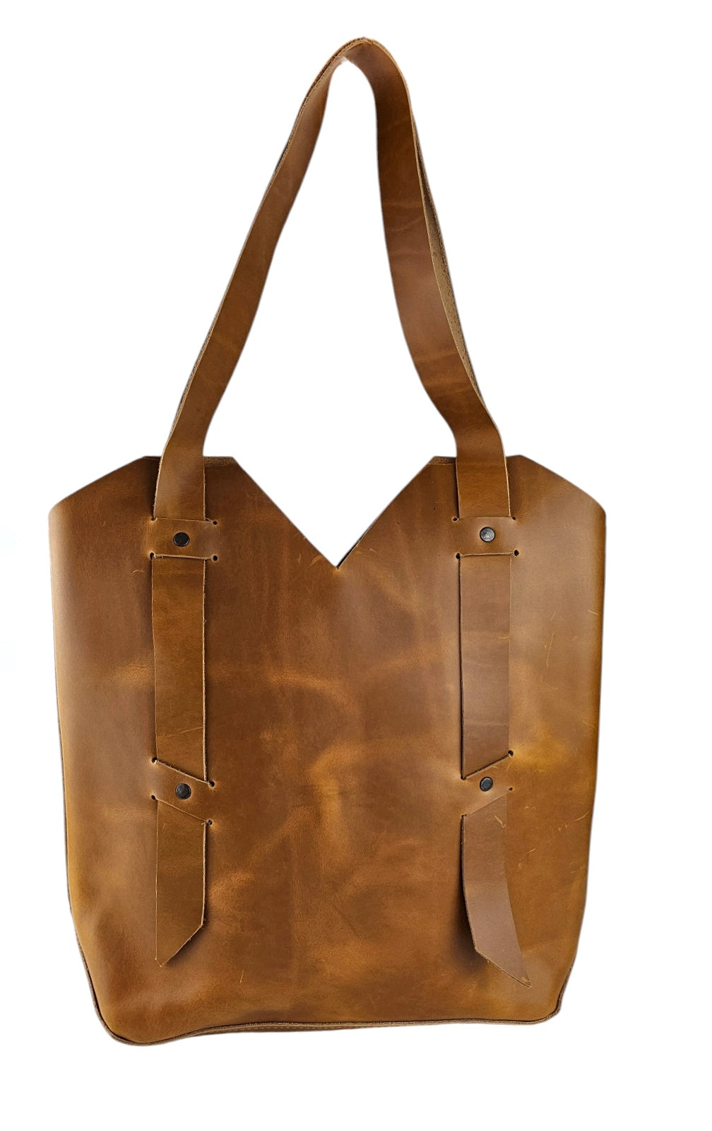 The Linear Tote Bag - Honey Brown