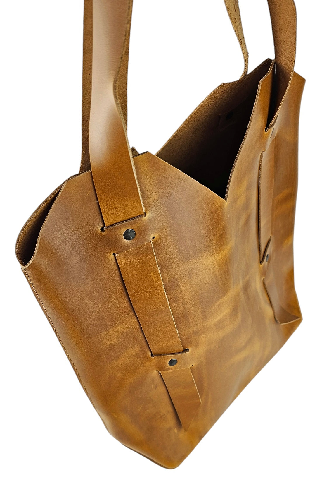 The Linear Tote Bag - Honey Brown