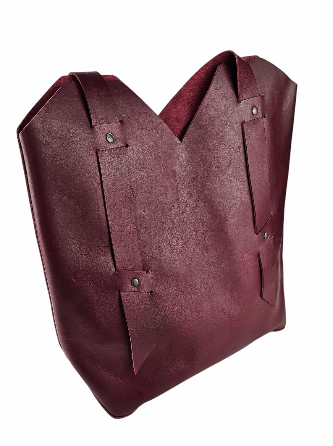 The Linear Tote Bag - Merlot