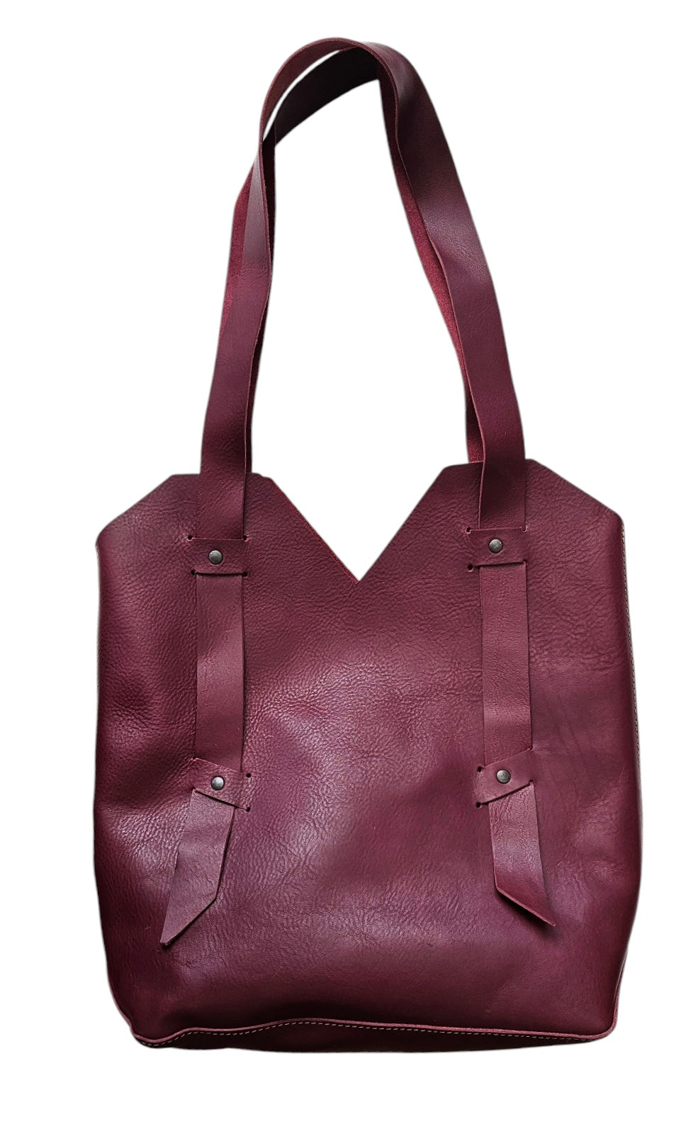 The Linear Tote Bag - Merlot