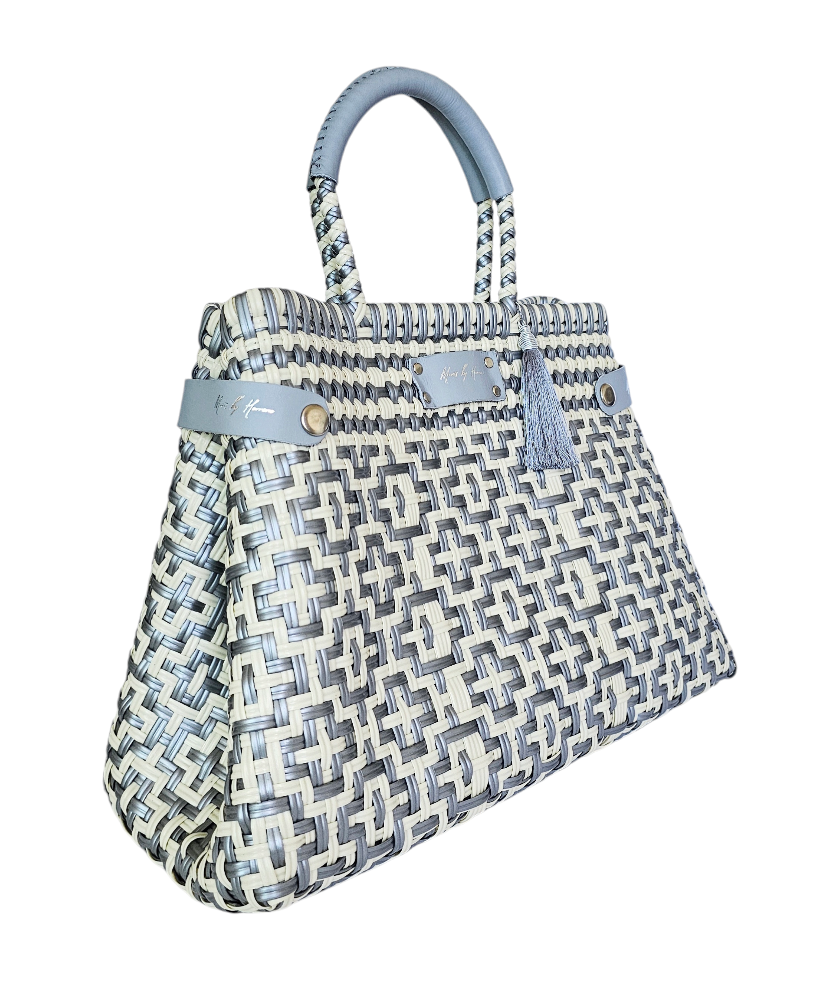 Less Pollution Convertible Handbag- Ivory Silver